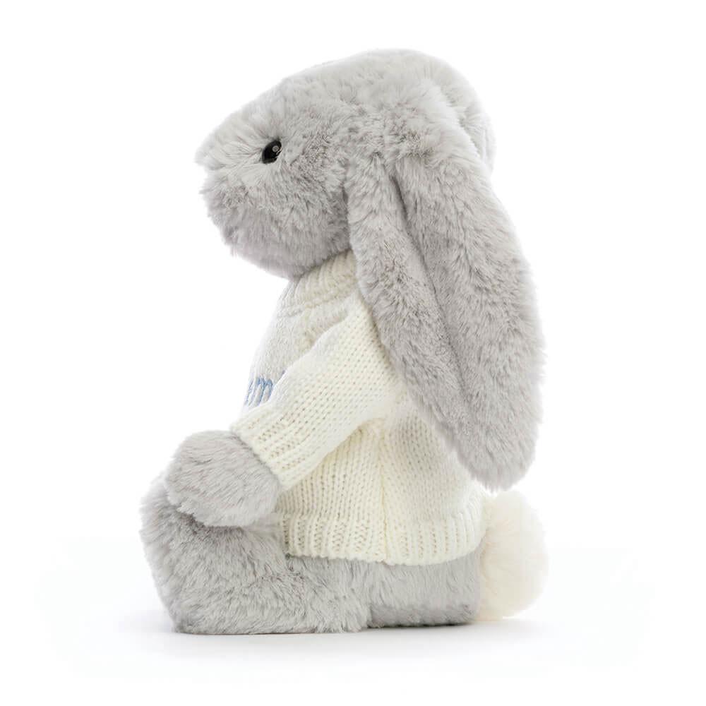Dítě Jellycat Bashful Bunny with Cream Jumper,31cm x 12cm x 9cm Šedé | FVJML-1597