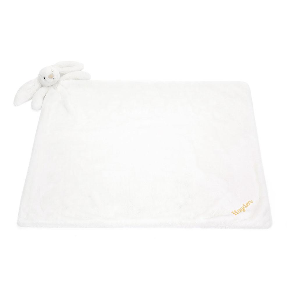 Dítě Jellycat Bashful Luxe Bunny Luna Blankie,56cm x 70cm x 9cm Bílé | OKRYZ-3801