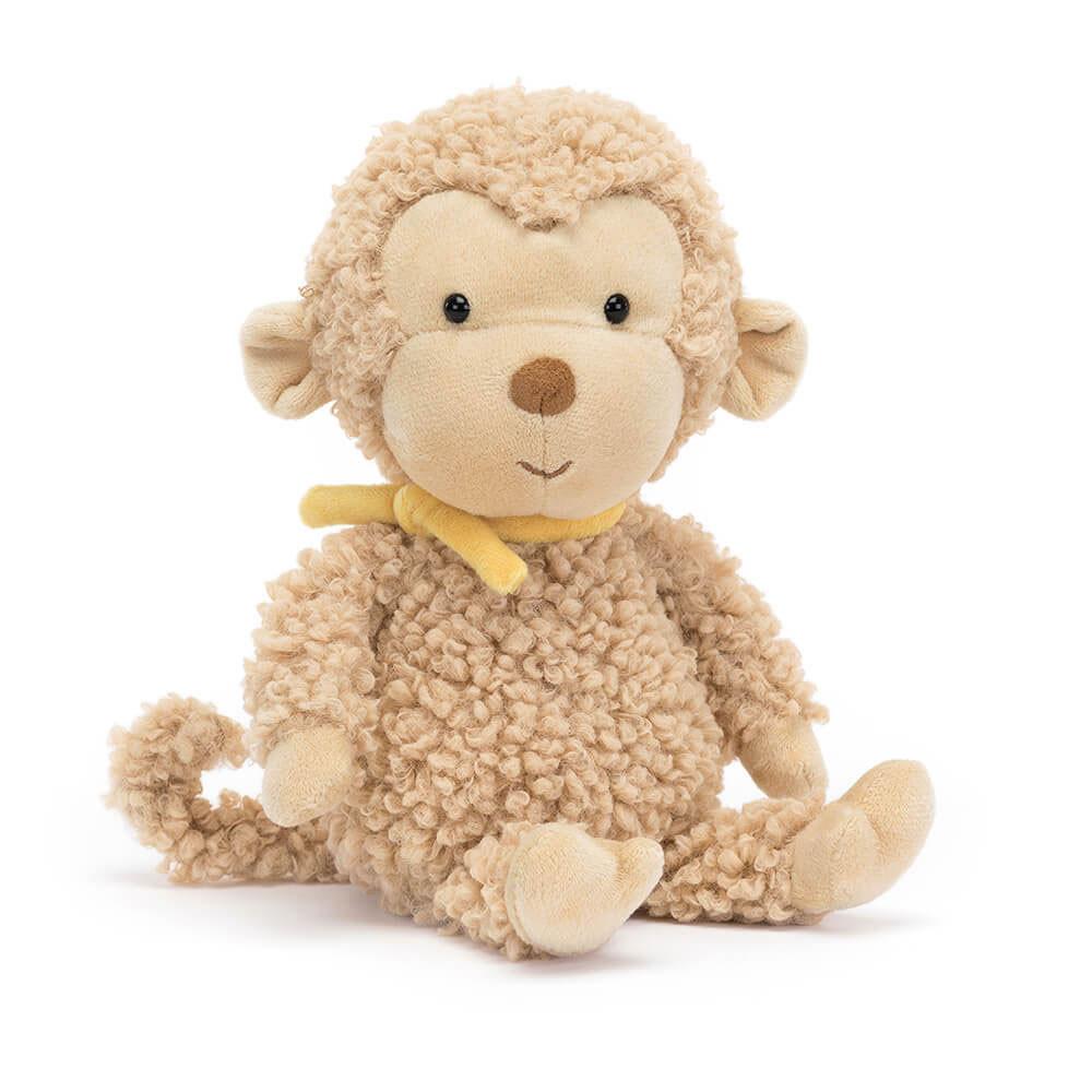Džungle A Safari Jellycat Plyšáci Fuzzkin Opičky,25cm x 9cm x 5cm Hnědé | SILGO-0219