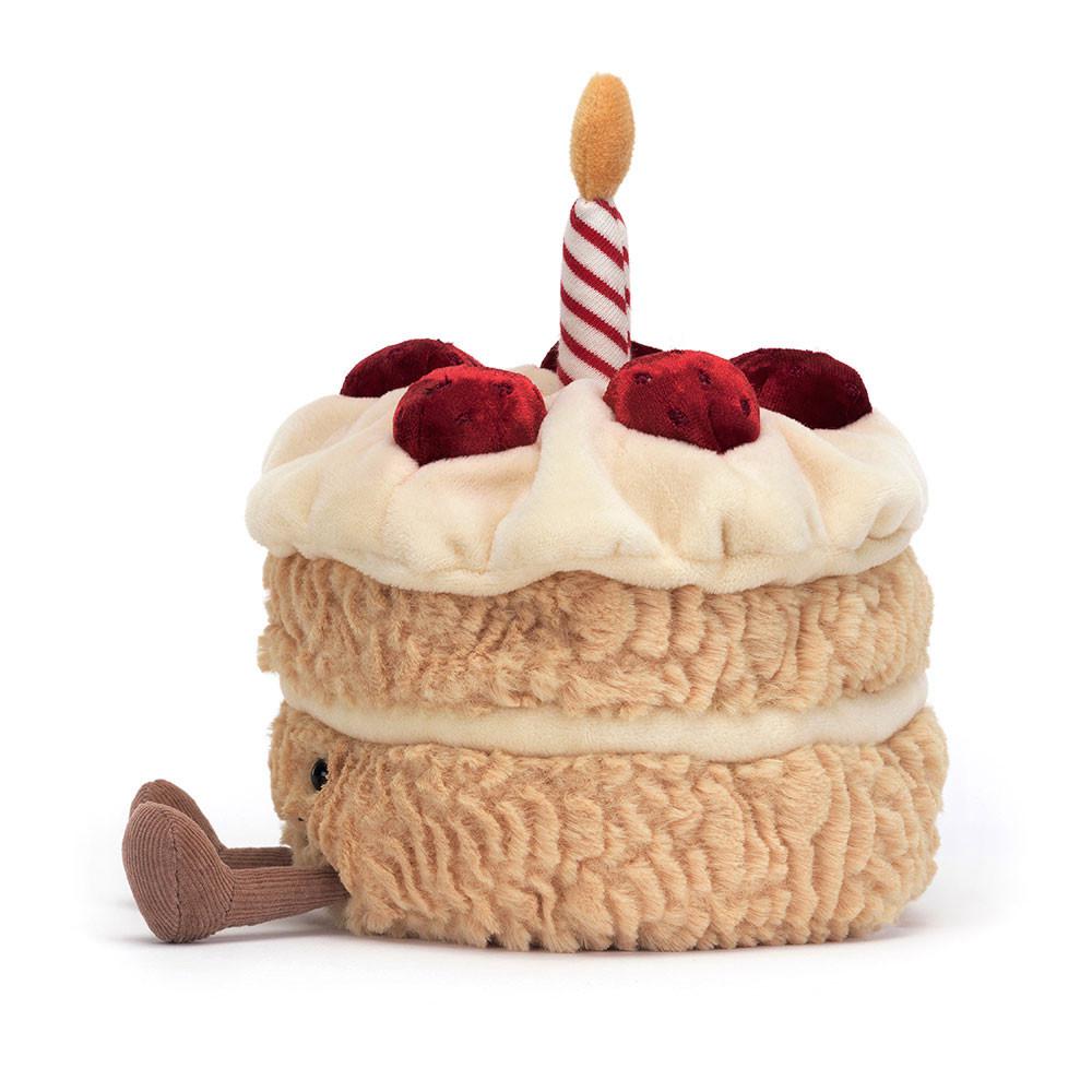 Food Jellycat Plyšáci Amuseables Birthday Cake,16cm x 12cm x 12cm Béžový | DGZFA-8916