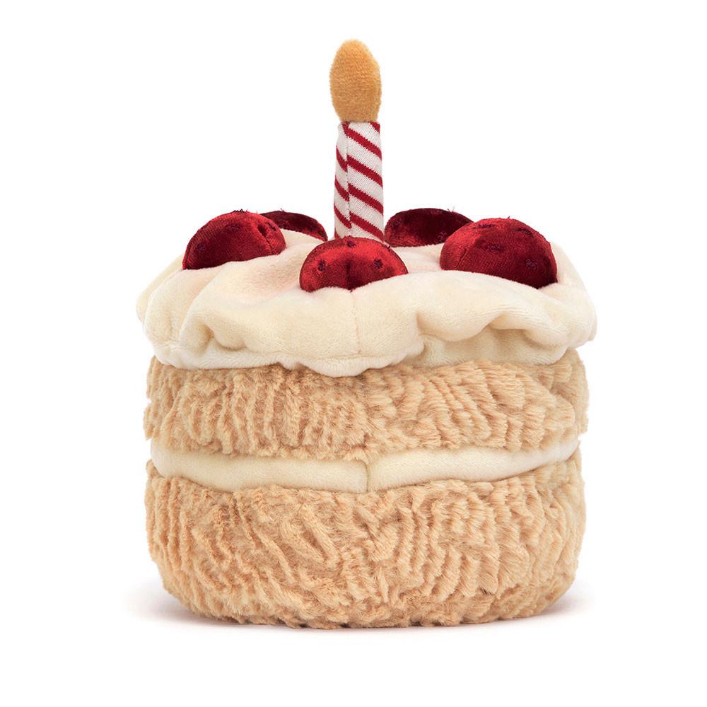 Food Jellycat Plyšáci Amuseables Birthday Cake,16cm x 12cm x 12cm Béžový | DGZFA-8916