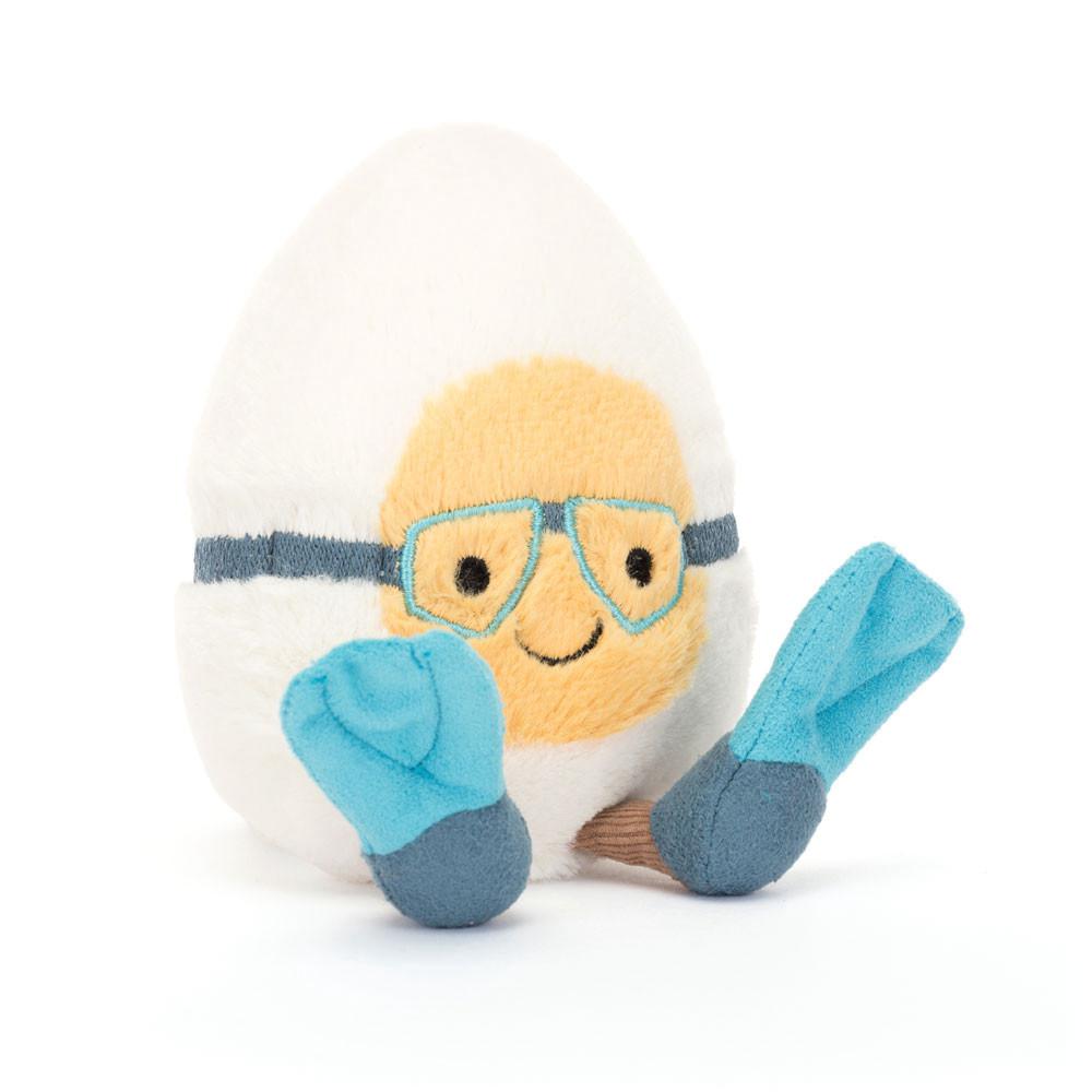 Food Jellycat Plyšáci Amuseables Boiled Vajíčko Scuba,14cm x 9cm x 4cm Bílé | UWGAL-0165