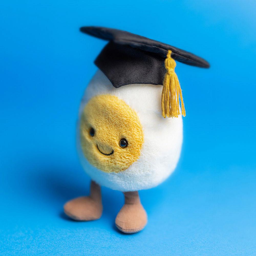 Food Jellycat Plyšáci Amuseables Boiled Vajíčko Graduation,14cm x 9cm x 4cm Bílé | ZDQPE-9158