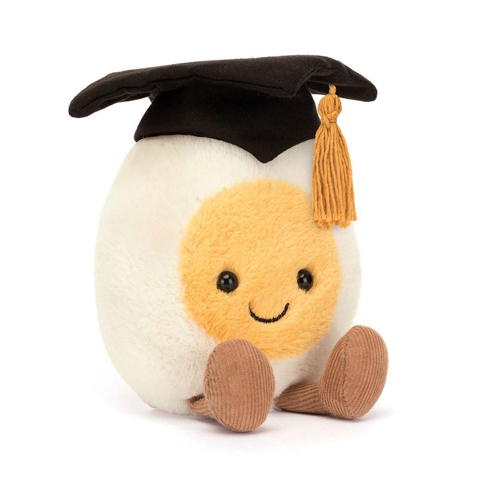 Food Jellycat Plyšáci Amuseables Boiled Vajíčko Graduation,14cm x 9cm x 4cm Bílé | ZDQPE-9158