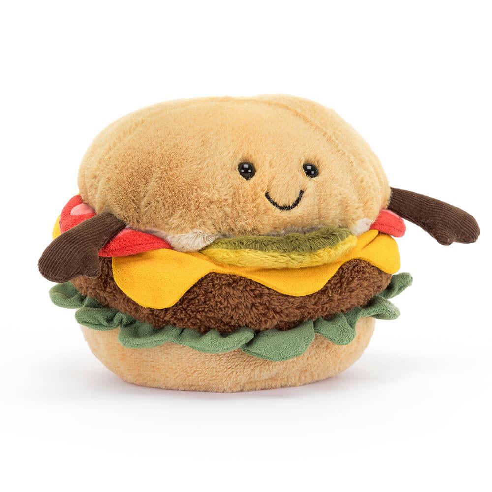 Food Jellycat Plyšáci Amuseables Burger,12cm x 12cm x 11cm Hnědé | DCBVN-1706