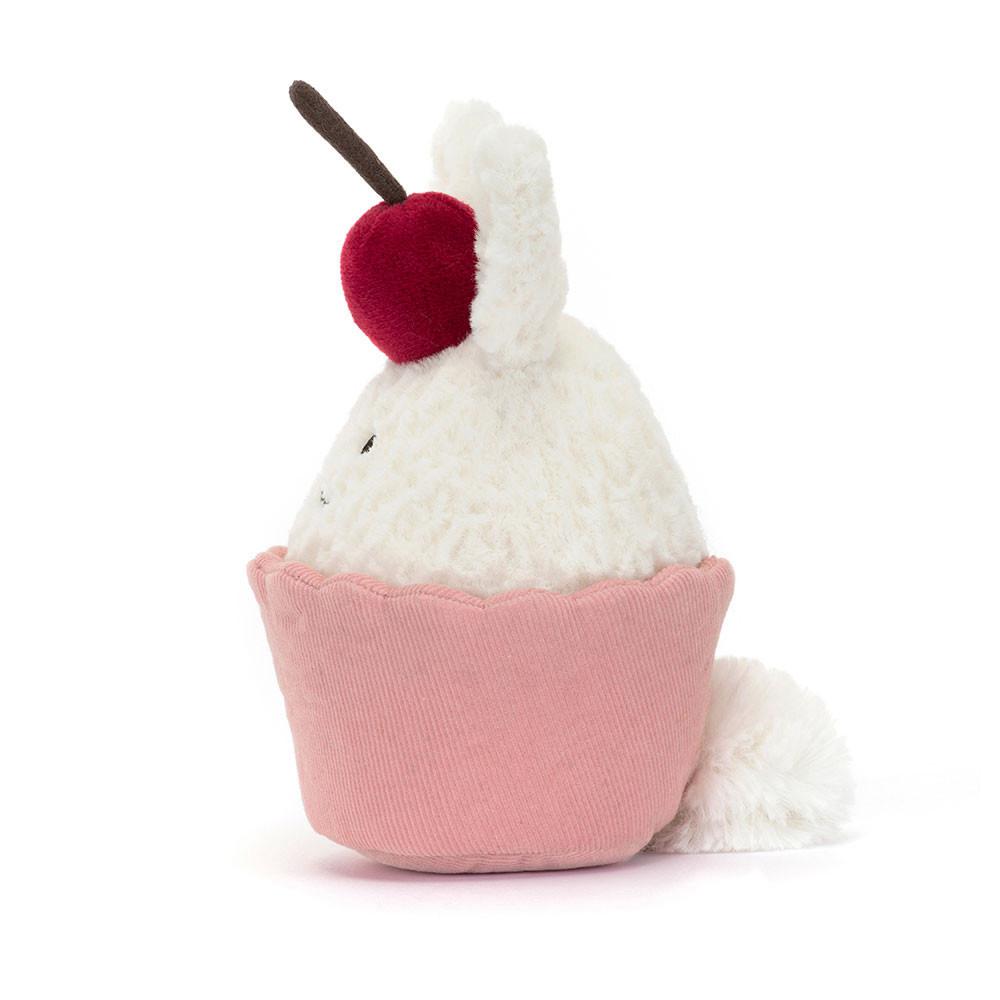 Food Jellycat Plyšáci Amuseables Dainty Dessert Bunny Cupcake,14cm x 10cm x 9cm Bílé | JSDFU-1740