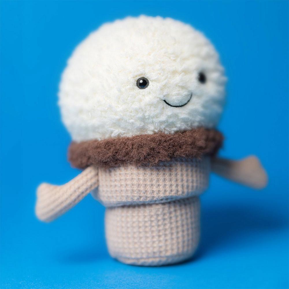 Food Jellycat Plyšáci Amuseables Ice Cream Cone,14cm x 9cm x 5cm Bílé | TSBPG-6802