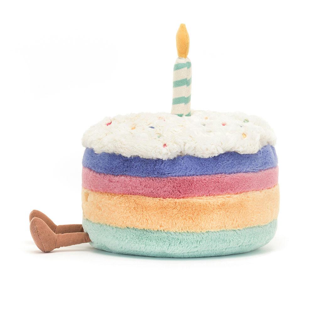 Food Jellycat Plyšáci Amuseables Rainbow Birthday Cake,26cm x 21cm x 21cm Blankyt | KVJAG-6247