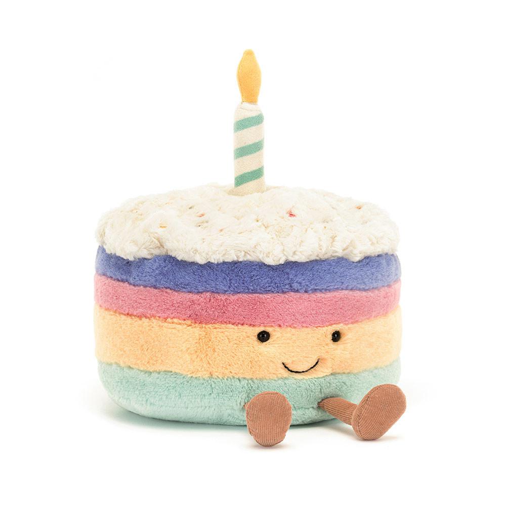Food Jellycat Plyšáci Amuseables Rainbow Birthday Cake,26cm x 21cm x 21cm Blankyt | KVJAG-6247