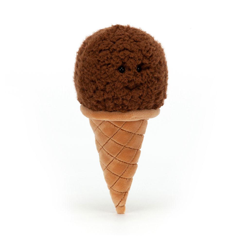 Food Jellycat Plyšáci Irresistible Ice Cream Chocolate,17cm x 8cm x 7cm Hnědé | UYTAR-2394