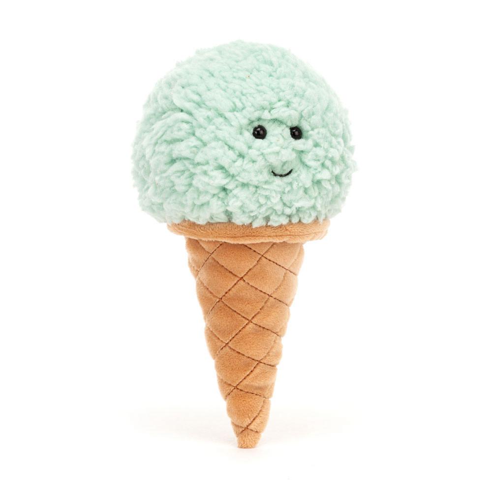 Food Jellycat Plyšáci Irresistible Ice Cream Mint,17cm x 8cm x 7cm Zelene | TEWXG-3061