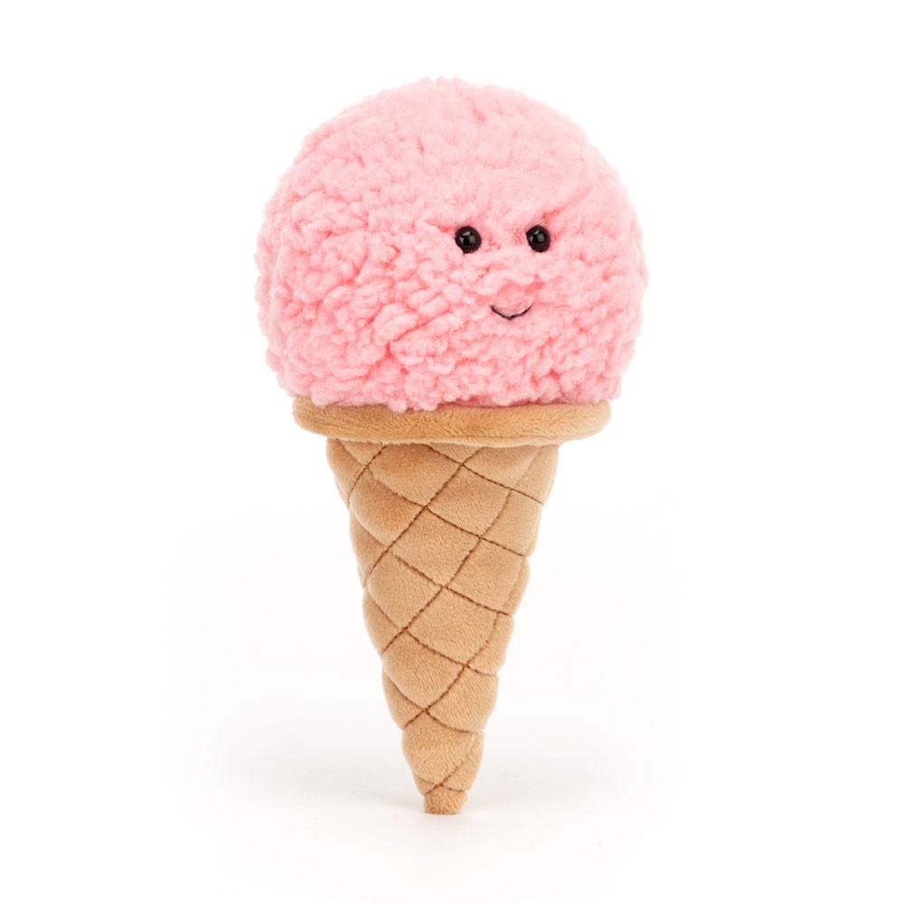 Food Jellycat Plyšáci Irresistible Ice Cream Strawberry,17cm x 8cm x 7cm Růžové | MWDGA-8329