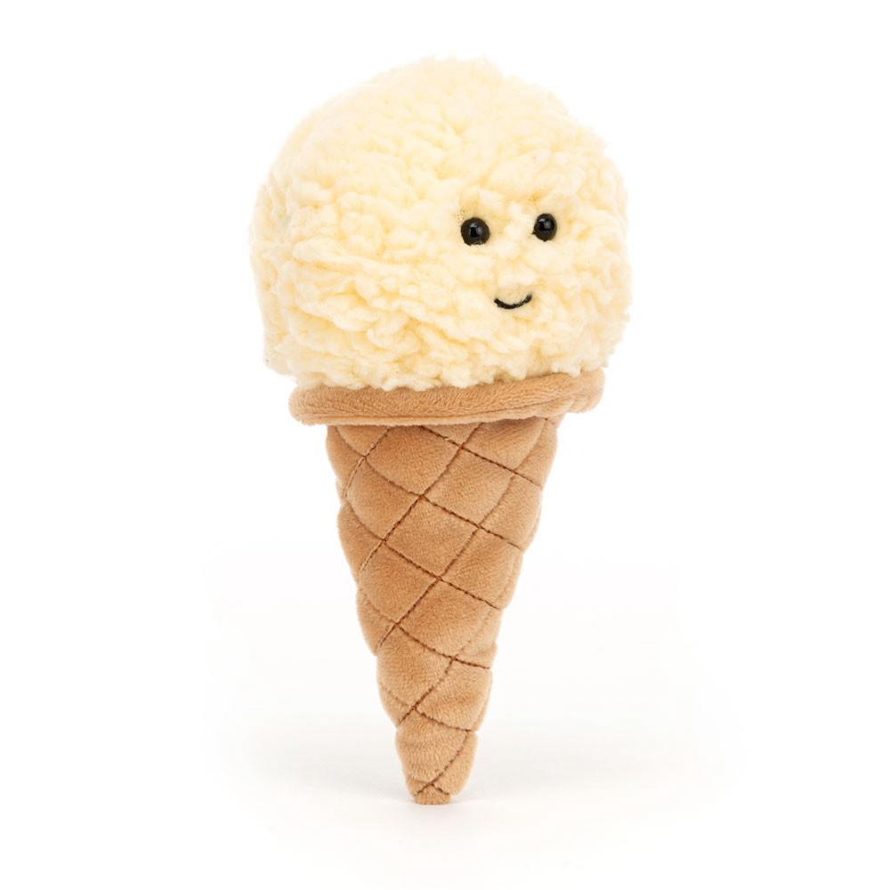Food Jellycat Plyšáci Irresistible Ice Cream Vanilla,17cm x 8cm x 7cm Bílé | QCLHE-2970