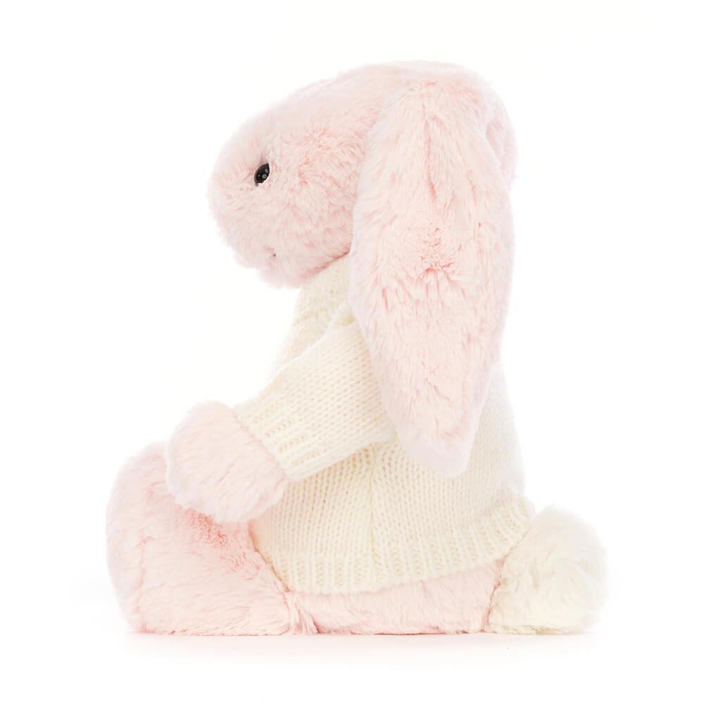 Jumpers Jellycat Bashful Bunny with Cream Jumper,31cm x 12cm x 9cm Růžové | XEMWO-4169