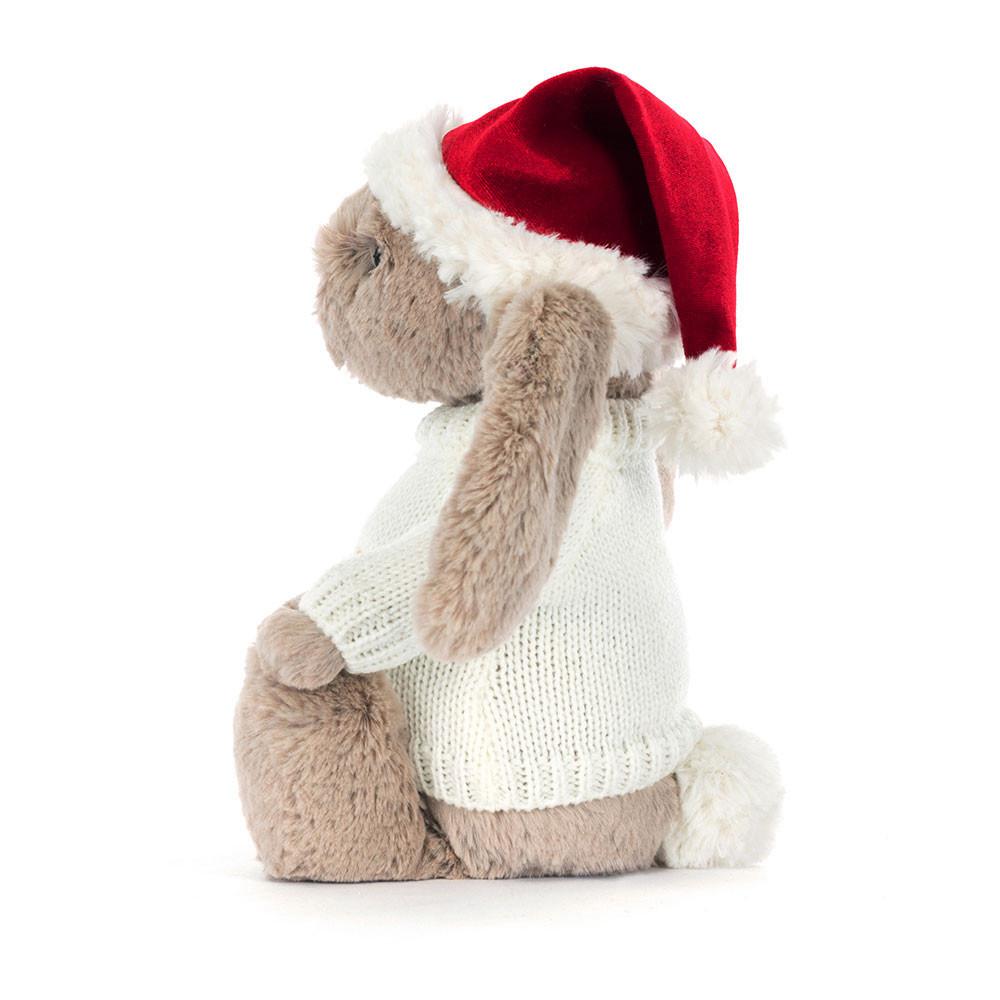 Jumpers Jellycat Bashful Christmas Bunny with Cream Jumper,31cm x 12cm x 9cm Béžový | PKRBW-4826