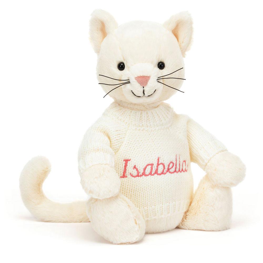 Jumpers Jellycat Bashful Cream Kitten with Cream Jumper,31cm x 12cm x 9cm Bílé | FCVOT-6450