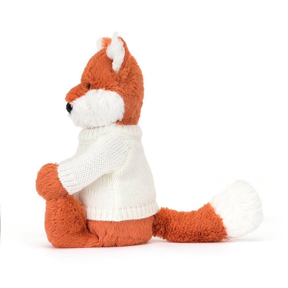 Jumpers Jellycat Bashful Fox Cub with Cream Jumper,31cm x 12cm x 9cm Oranžové | SEKBM-5764