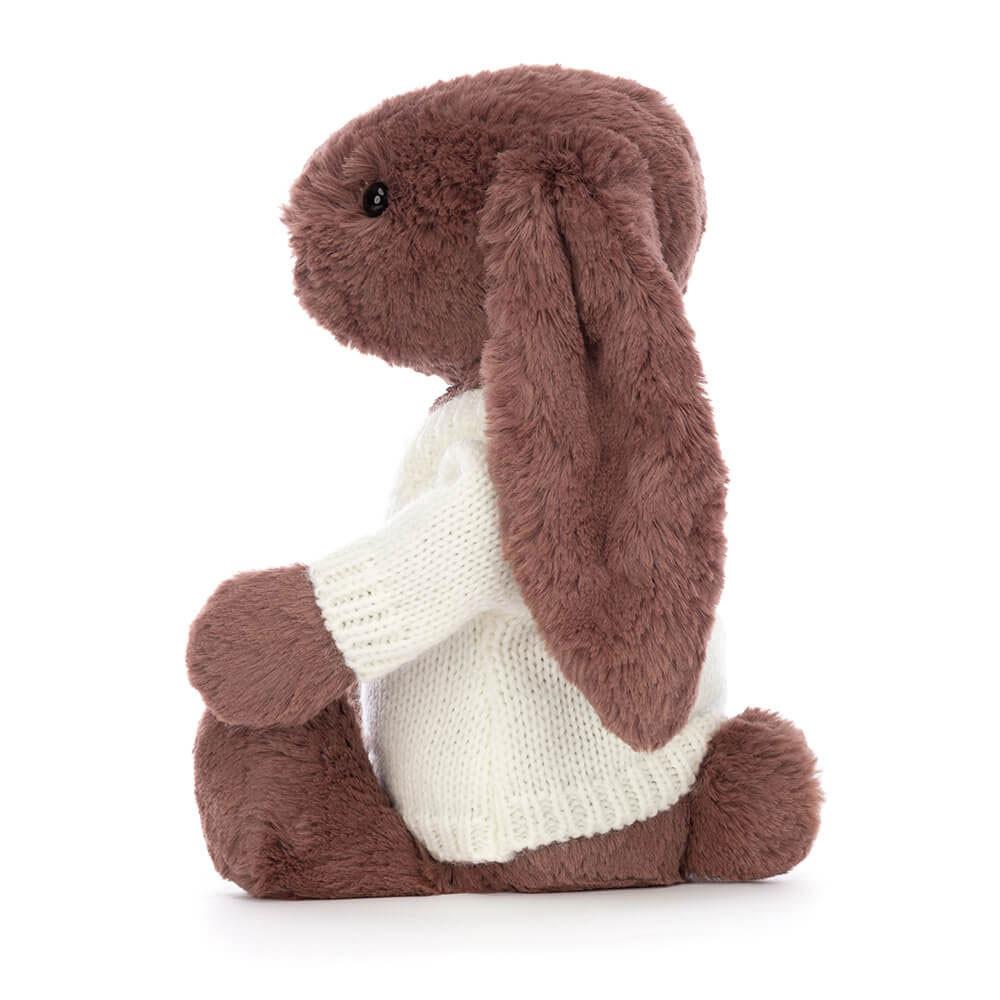Jumpers Jellycat Bashful Fudge Bunny with Cream Jumper,31cm x 12cm x 9cm Hnědé | QAMBN-9473