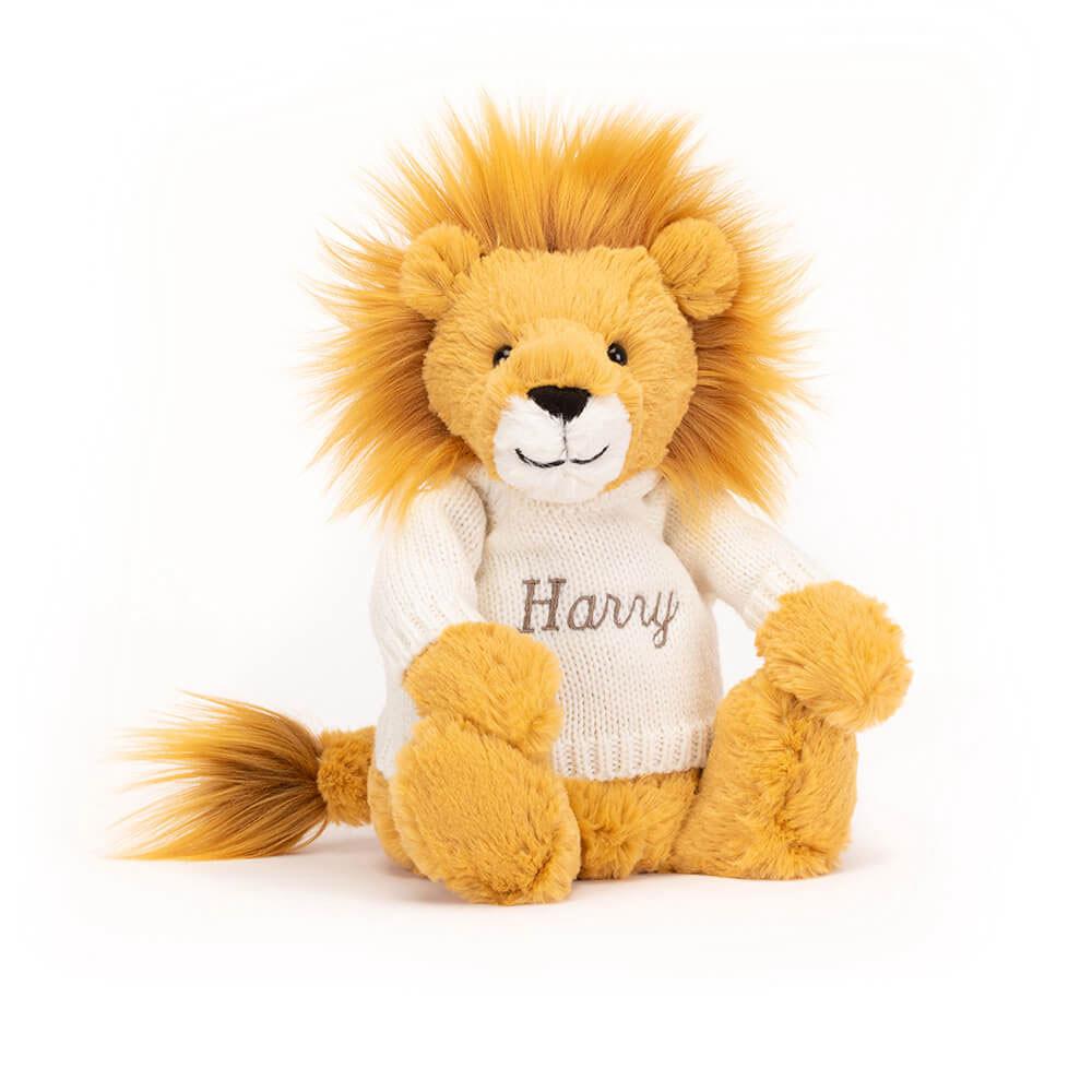 Jumpers Jellycat Bashful Lion with Cream Jumper,31cm x 12cm x 9cm Žluté | JFPAM-4567