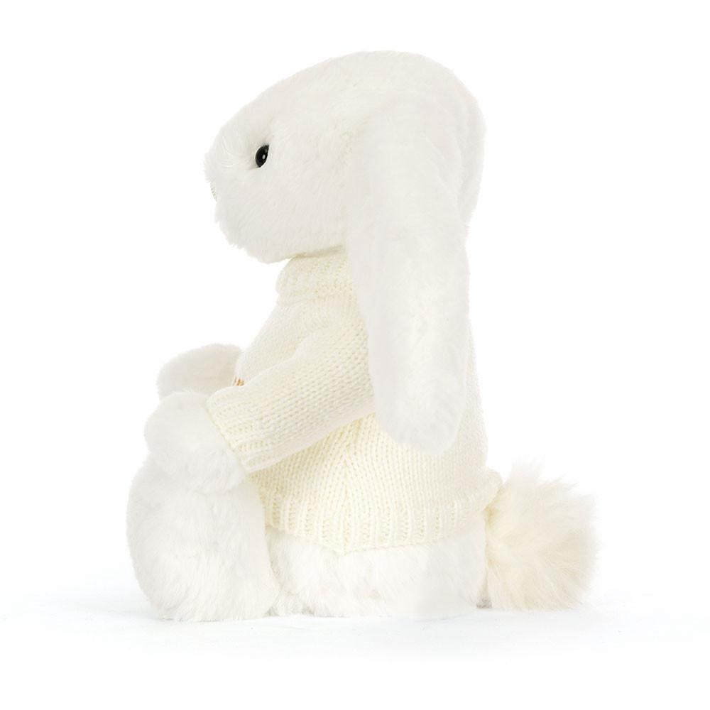 Jumpers Jellycat Bashful Luxe Bunny Luna with Cream Jumper,31cm x 12cm x 9cm Bílé | MXDOF-0562