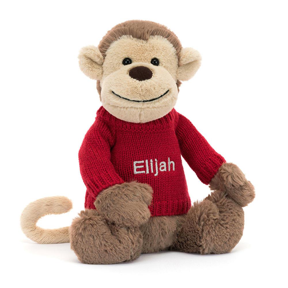 Jumpers Jellycat Bashful Opičky,31cm x 12cm x 9cm Hnědé | SVGKR-0185