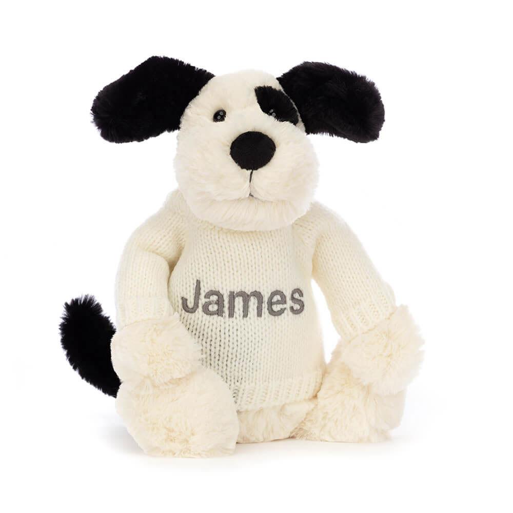 Jumpers Jellycat Bashful Puppy with Cream Jumper,31cm x 12cm x 9cm Bílé | ZCSRI-1593