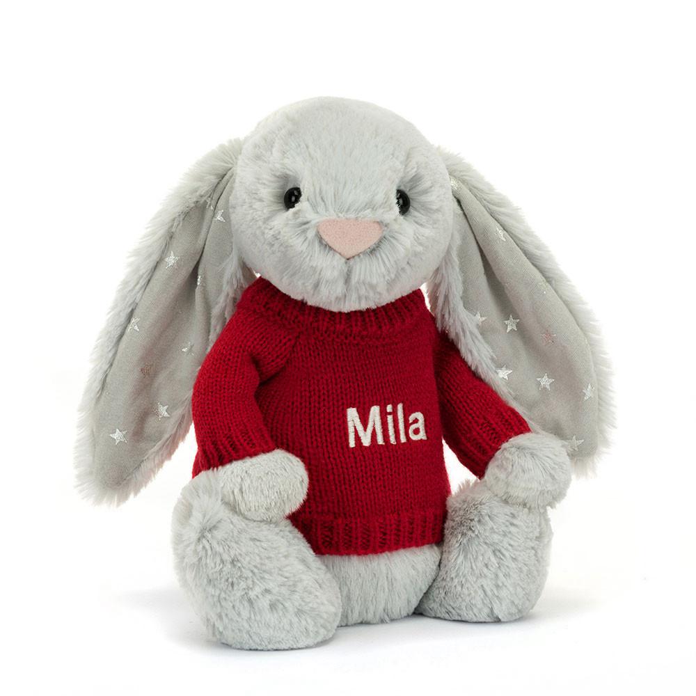 Jumpers Jellycat Bashful Shimmer Bunny,31cm x 12cm x 9cm Šedé | REWPN-4725