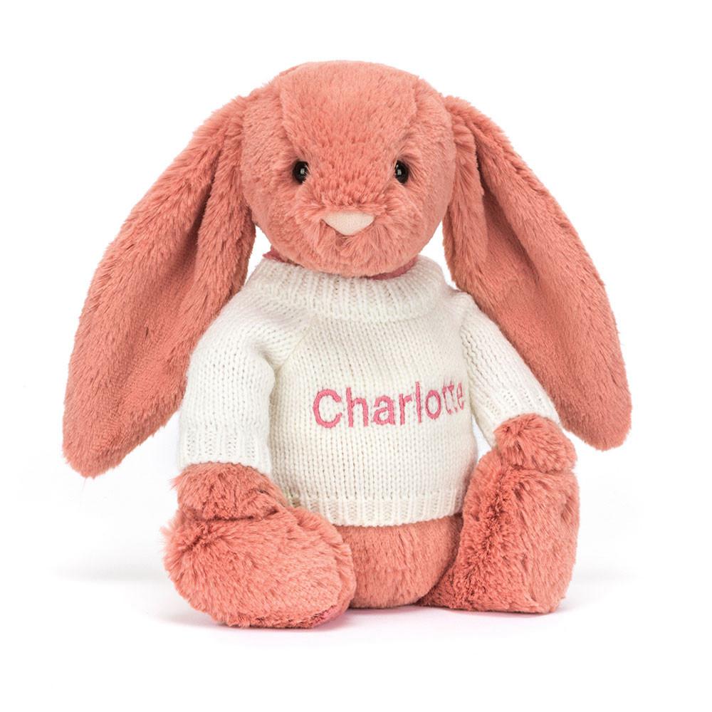 Jumpers Jellycat Bashful Sorrel Bunny with Cream Jumper,31cm x 12cm x 9cm Oranžové | UBAQD-5178