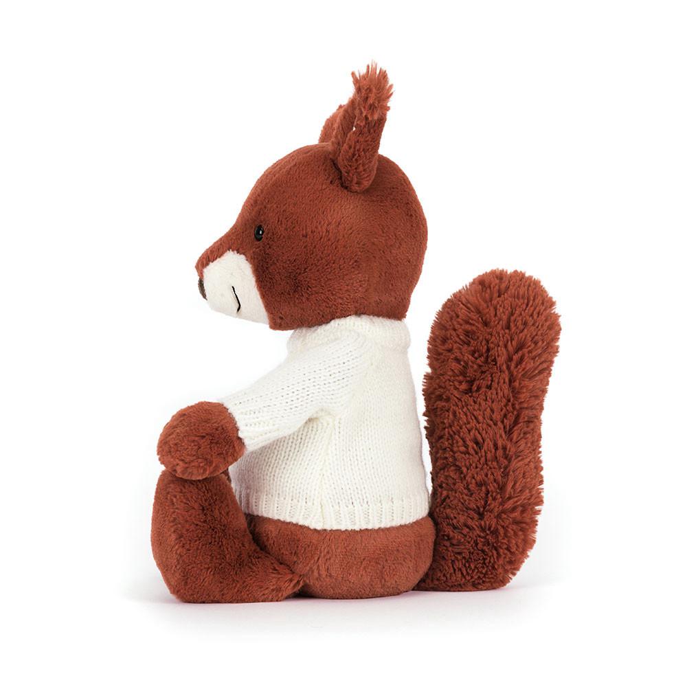 Jumpers Jellycat Bashful Squirrel with Cream Jumper,31cm x 12cm x 9cm Červené | FMPLT-5798