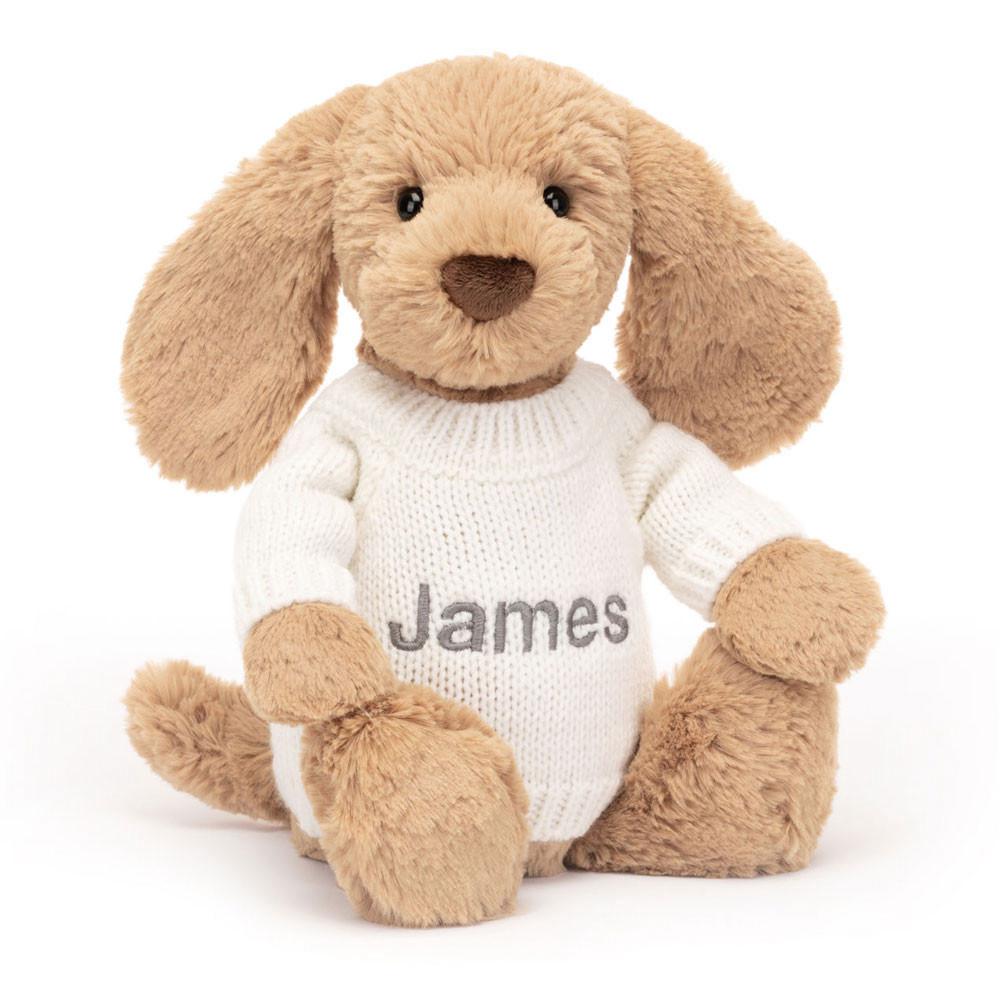 Jumpers Jellycat Bashful Toffee Puppy with Cream Jumper,31cm x 12cm x 9cm Hnědé | NWCED-7380