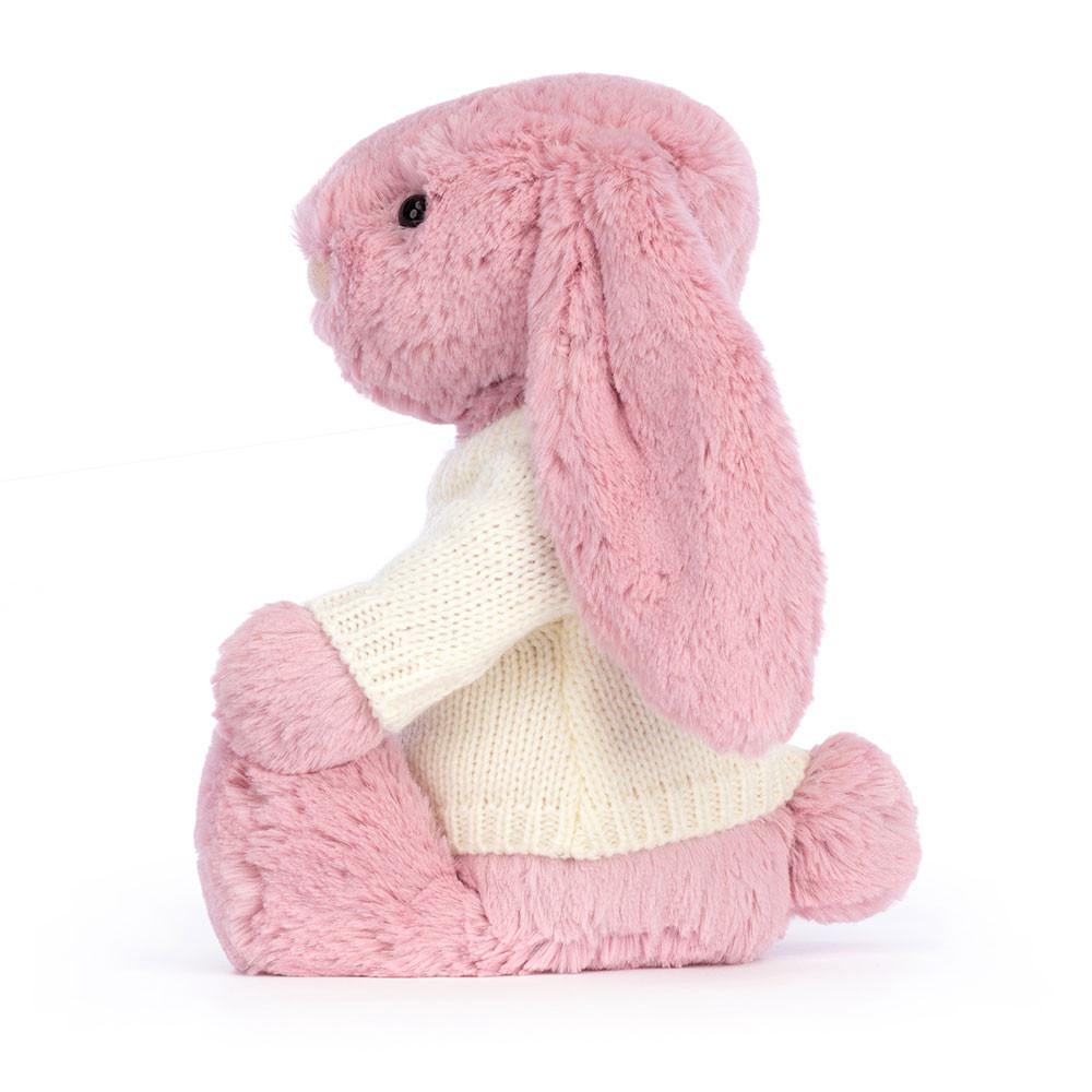 Jumpers Jellycat Bashful Tulip Bunny with Cream Jumper,31cm x 12cm x 9cm Růžové | ICVZW-5293