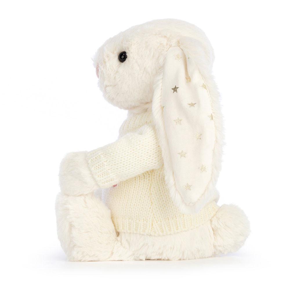 Jumpers Jellycat Bashful Twinkle Bunny with Cream Jumper,31cm x 12cm x 9cm Bílé | GDUSV-1974
