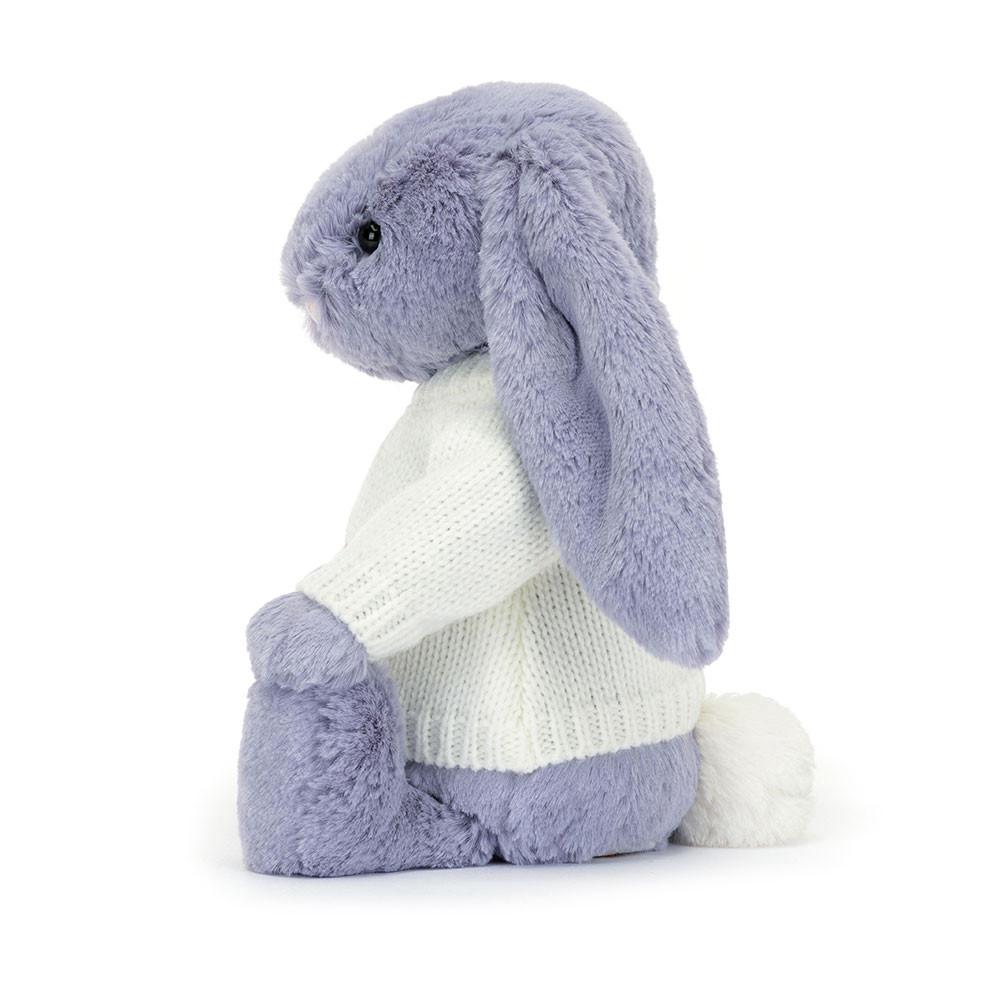 Jumpers Jellycat Bashful Viola Bunny with Cream Jumper,31cm x 12cm x 9cm Fialové | HWYAV-4357