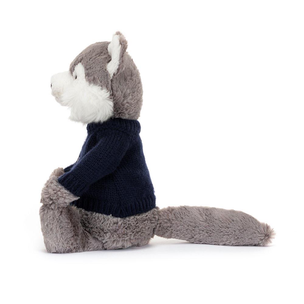 Jumpers Jellycat Bashful Wolf,31cm x 12cm x 9cm Šedé | UIAFR-6307