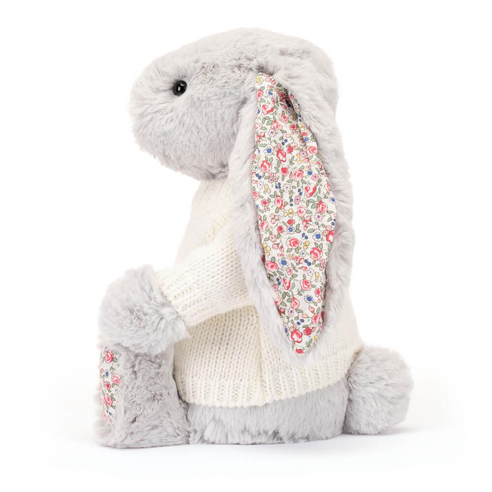 Jumpers Jellycat Blossom Bunny with Cream Jumper,31cm x 12cm x 9cm Šedé | RYSBV-2459
