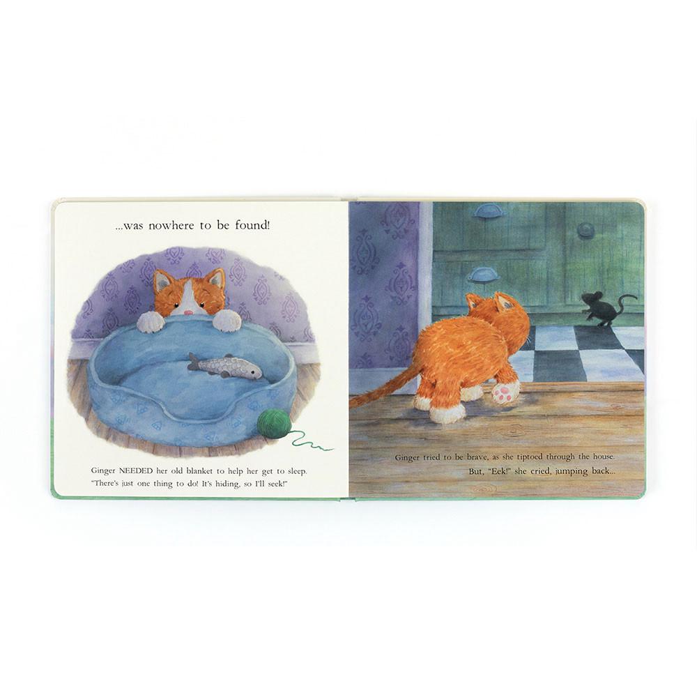 Knihy Jellycat Ginger, the Courageous Kitten,23cm x 23cm x 2cm Oranžové | ISMKL-8924