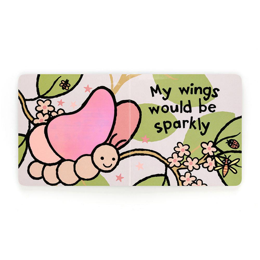 Knihy Jellycat If I Were A Butterfly Board,15cm x 15cm x 2cm Růžové | UDSWY-4126