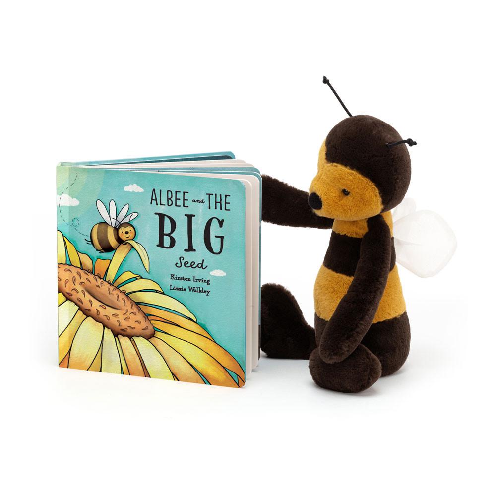Knižka Aktivity Jellycat Albee And The Big Seed and Bashful Bee Medium, Černé | GAXJY-1058