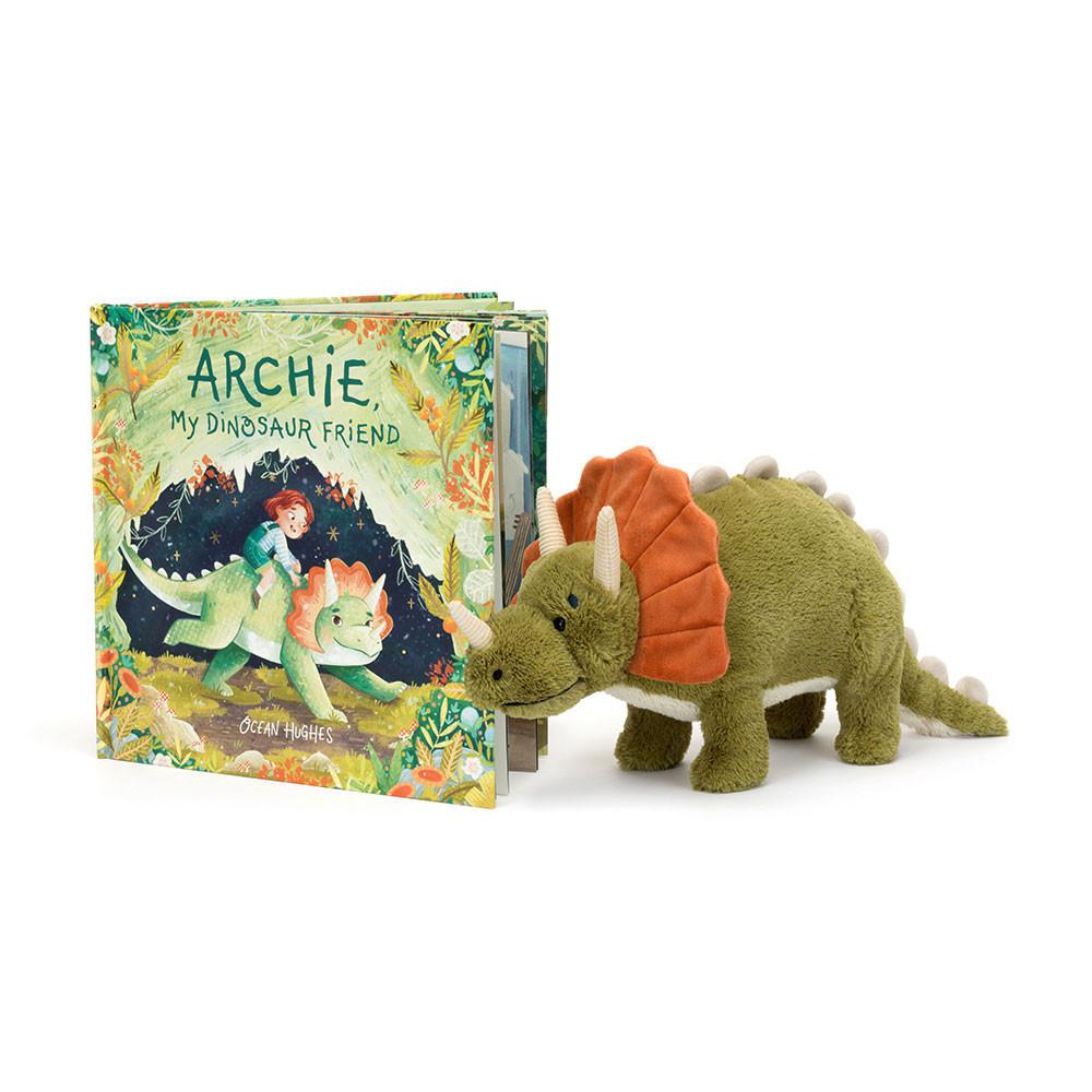 Knižka Aktivity Jellycat Archie, My Dinosaur Friend and Archie Dinosaur, Zelene | KIPZQ-3064