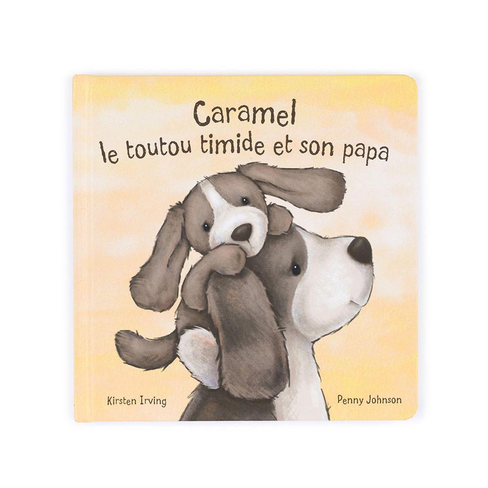 Knižka Aktivity Jellycat Caramel Le Toutou Timide Et Son Papa & Bashful Fudge Puppy Medium, Hnědé | SHZPU-7065