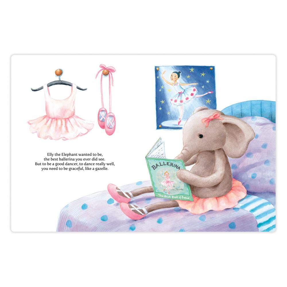 Knižka Aktivity Jellycat Elly Ballerina and Dancing Darcey Sloníci, Šedé | QZNYV-1574