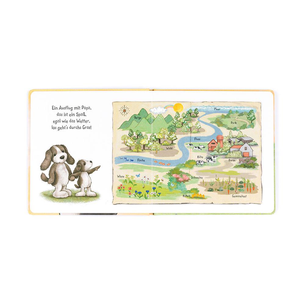 Knižka Aktivity Jellycat Hundchen Schnuck Und Sein Papa Buch and Bashful Fudge Puppy Medium, Hnědé | QBNZX-1936