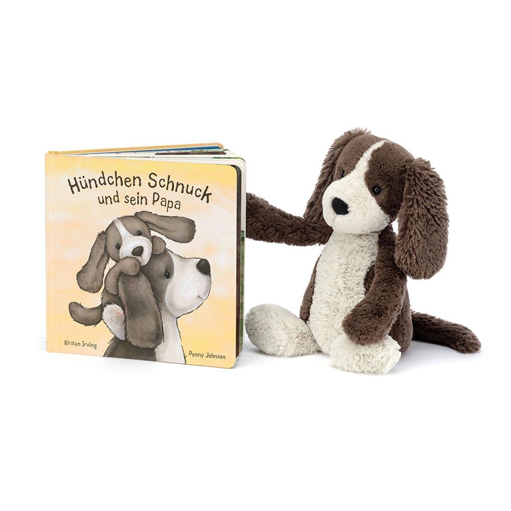 Knižka Aktivity Jellycat Hundchen Schnuck Und Sein Papa Buch and Bashful Fudge Puppy Medium, Hnědé | QBNZX-1936