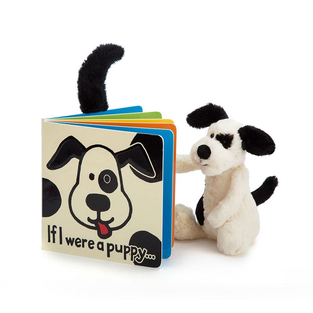 Knižka Aktivity Jellycat If I Were A Puppy and Bashful Puppy Small, Bílé | IWMKD-1082
