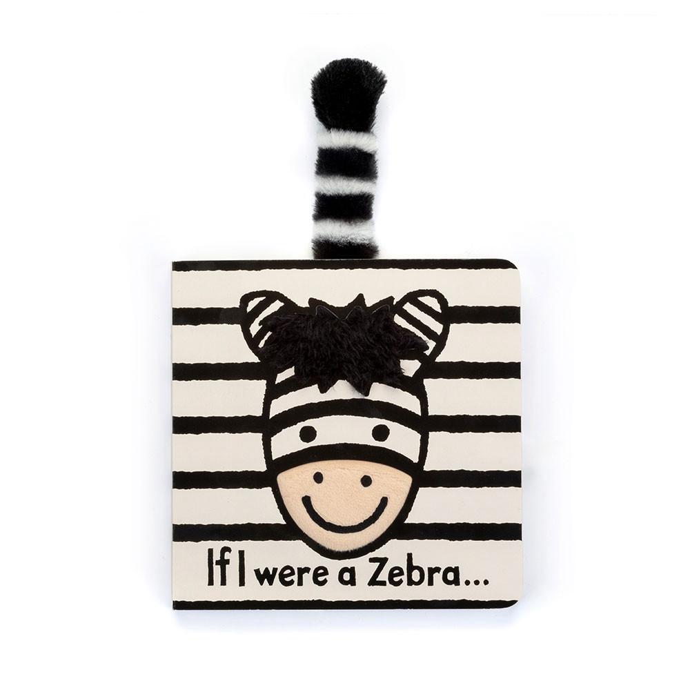 Knižka Aktivity Jellycat If I Were A Zebra Board and Bashful Zebra Medium, Bílé | OZXLM-9578