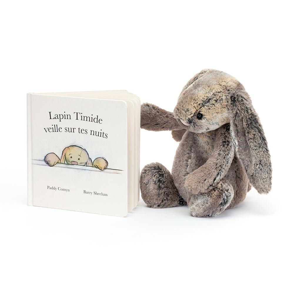 Knižka Aktivity Jellycat Lapin Timide Veille Sur Tes Nuits and Bashful Cottontail Bunny Medium, Hnědé | ONAKI-8920