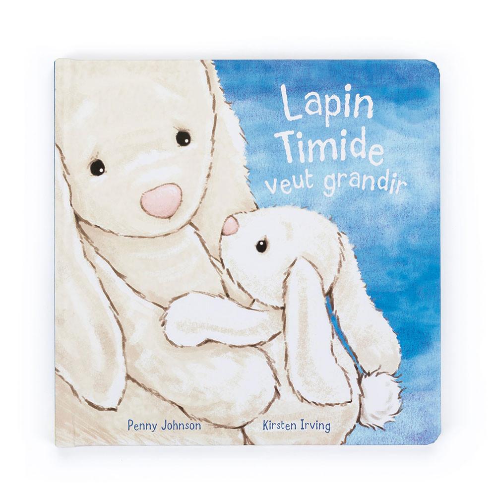Knižka Aktivity Jellycat Lapin Timide Veut Grandir Livre and Bashful Cream Bunny Medium, Bílé | TGRAN-6497