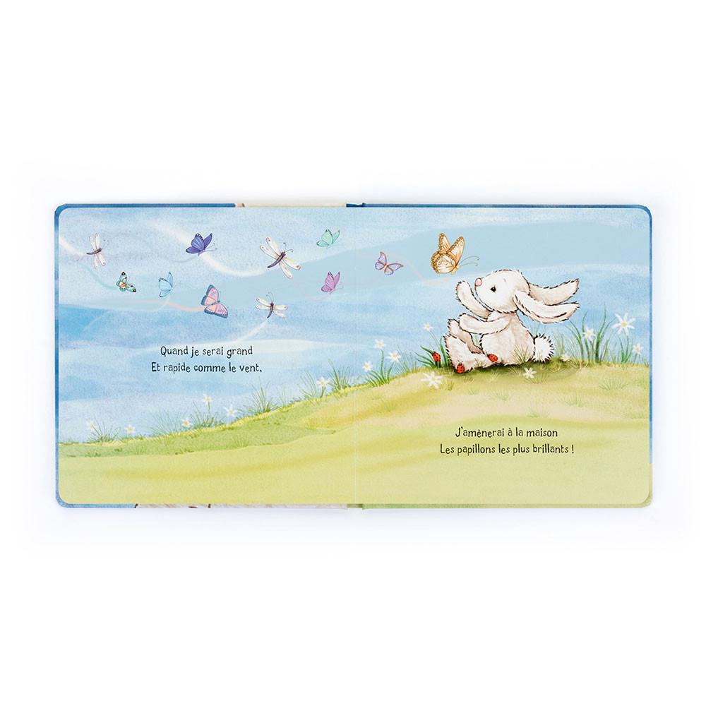 Knižka Aktivity Jellycat Lapin Timide Veut Grandir Livre and Bashful Cream Bunny Medium, Bílé | TGRAN-6497