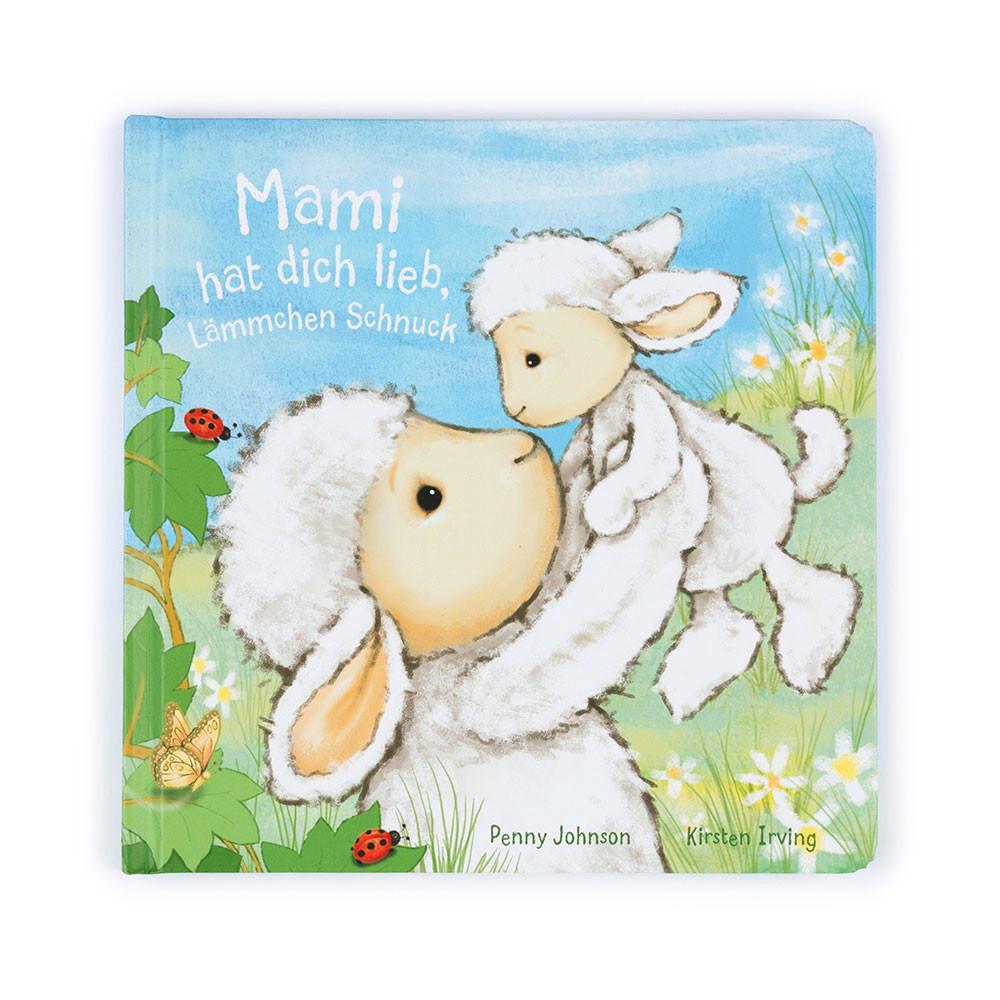 Knižka Aktivity Jellycat Mami Hat Dich Lieb, Lammchen Schnuck Buch and Bashful Lamb Medium, Bílé | GOSBU-0918