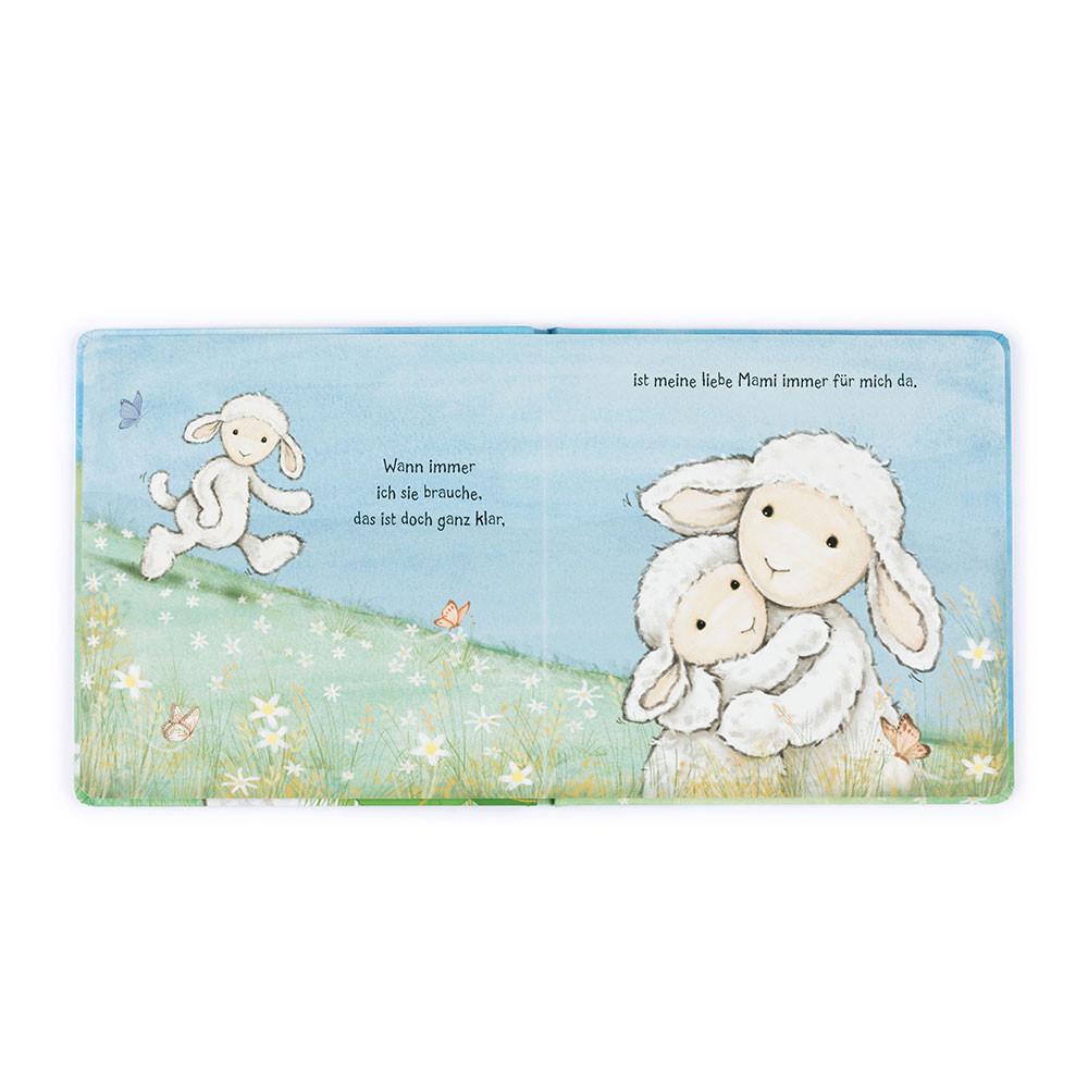 Knižka Aktivity Jellycat Mami Hat Dich Lieb, Lammchen Schnuck Buch and Bashful Lamb Medium, Bílé | GOSBU-0918
